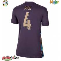 Camiseta Inglaterra Declan Rice #4 Visitante Equipación para mujer Eurocopa 2024 manga corta